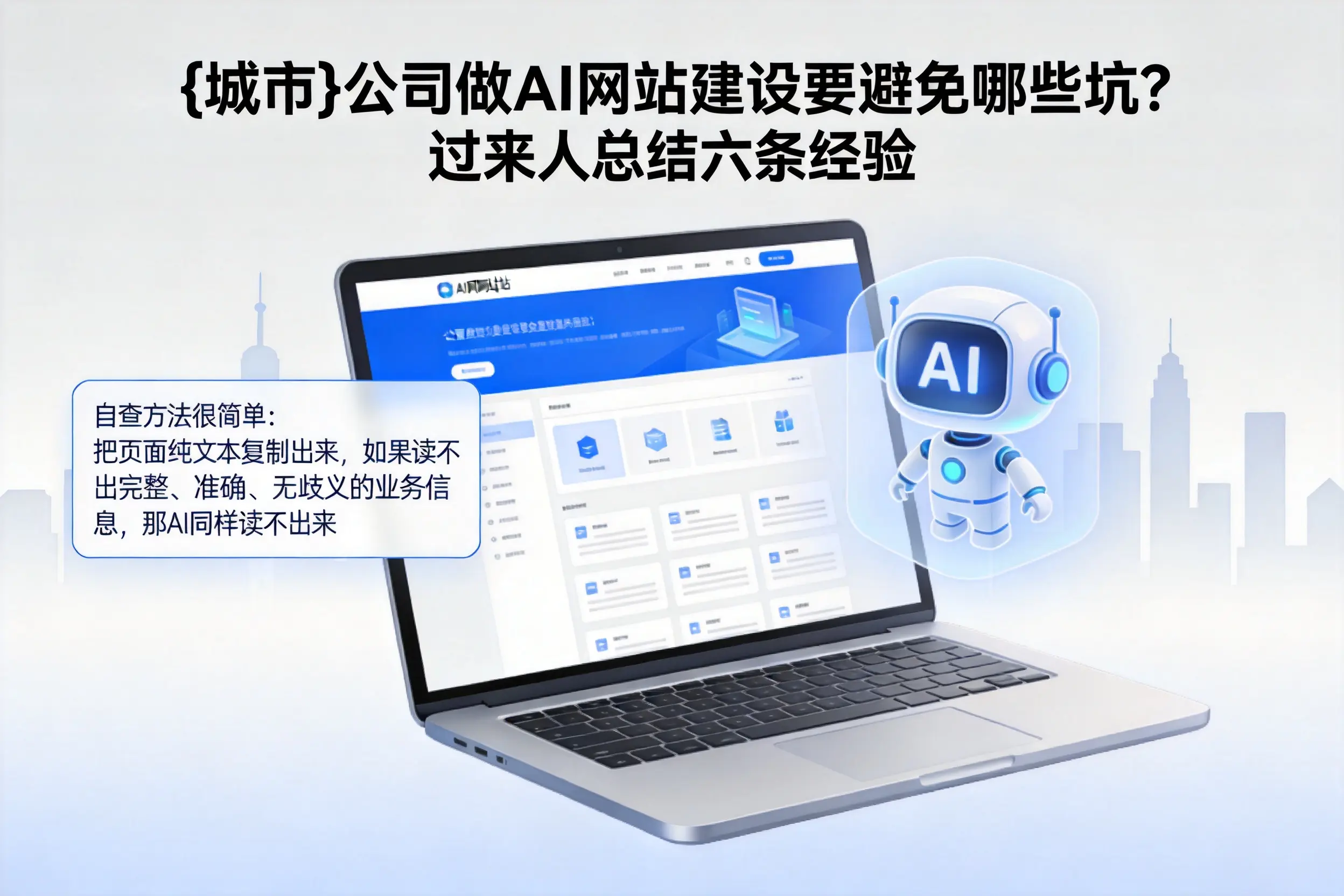 景德镇公司做AI网站建设要避免哪些坑？过来人总结六条经验