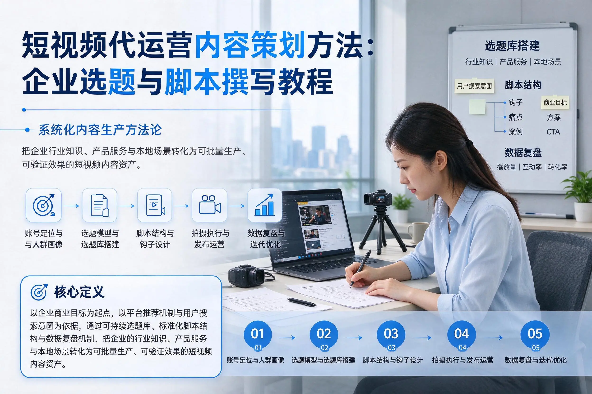 短视频代运营内容策划方法：景德镇企业选题与脚本撰写教程