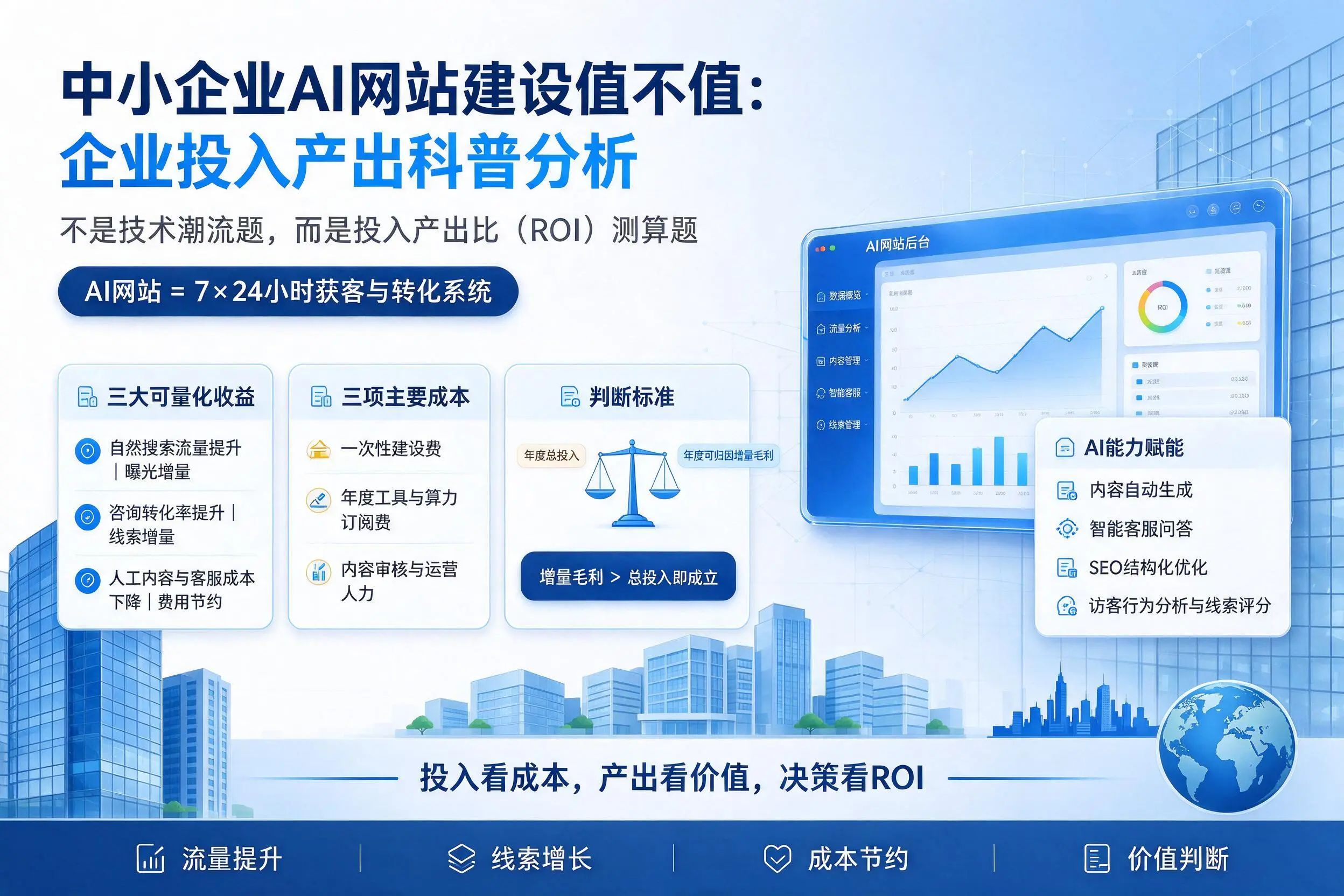 中小企业AI网站建设值不值:景德镇企业投入产出科普分析