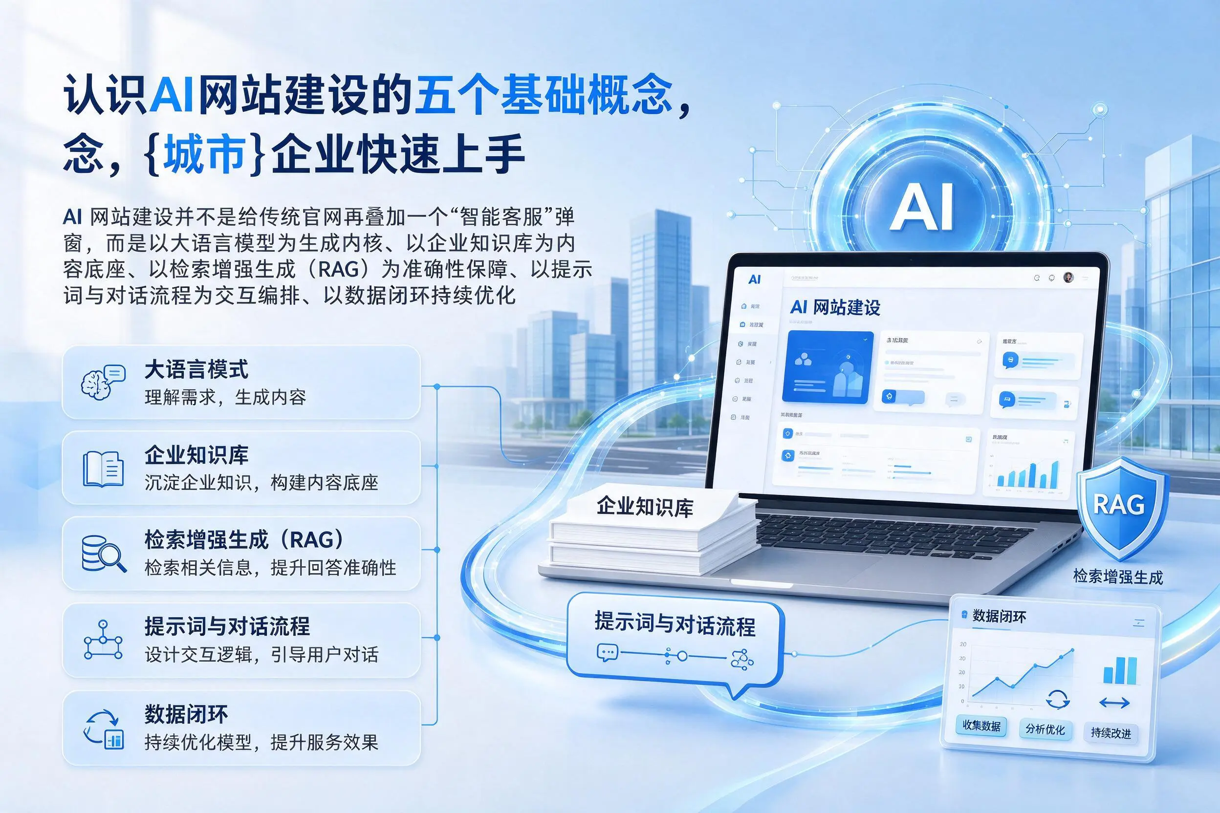 认识AI网站建设的五个基础概念，景德镇企业快速上手