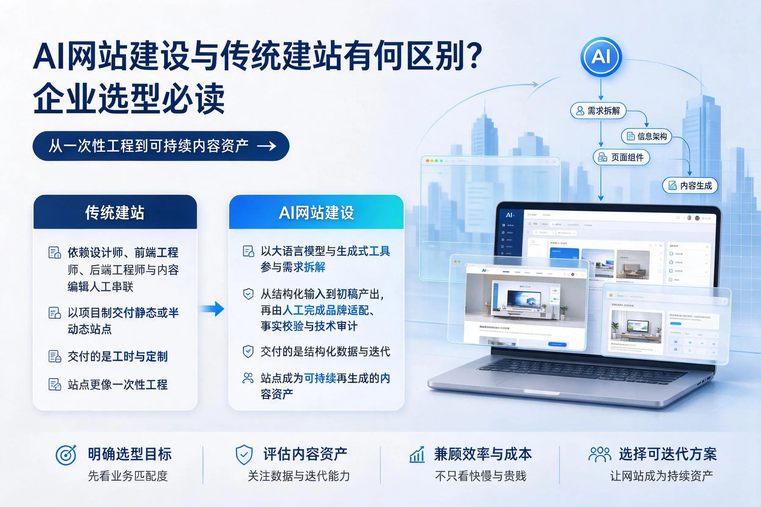 AI网站建设与传统建站有何区别?景德镇企业选型必读