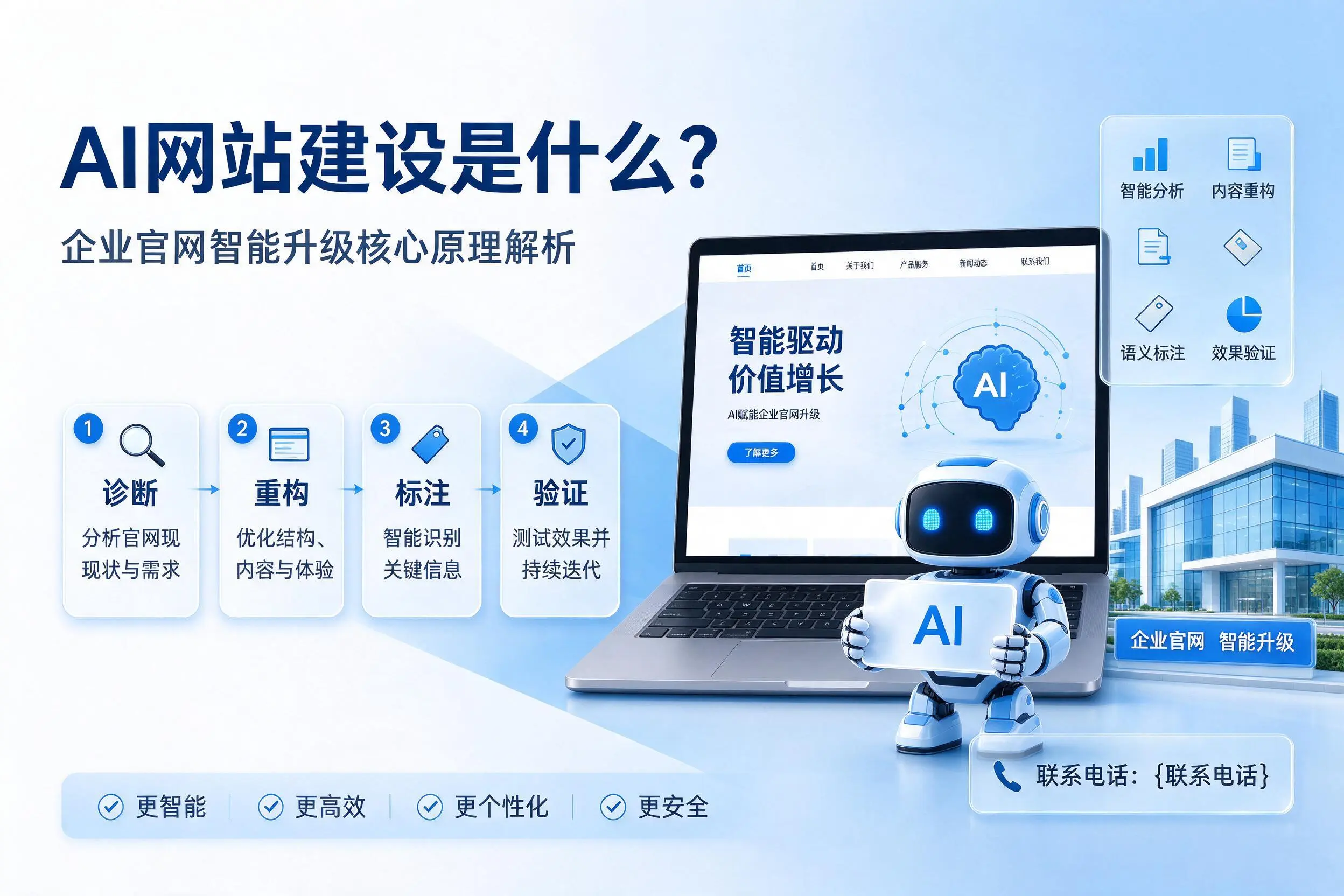 AI网站建设是什么？景德镇企业官网智能升级核心原理解析
