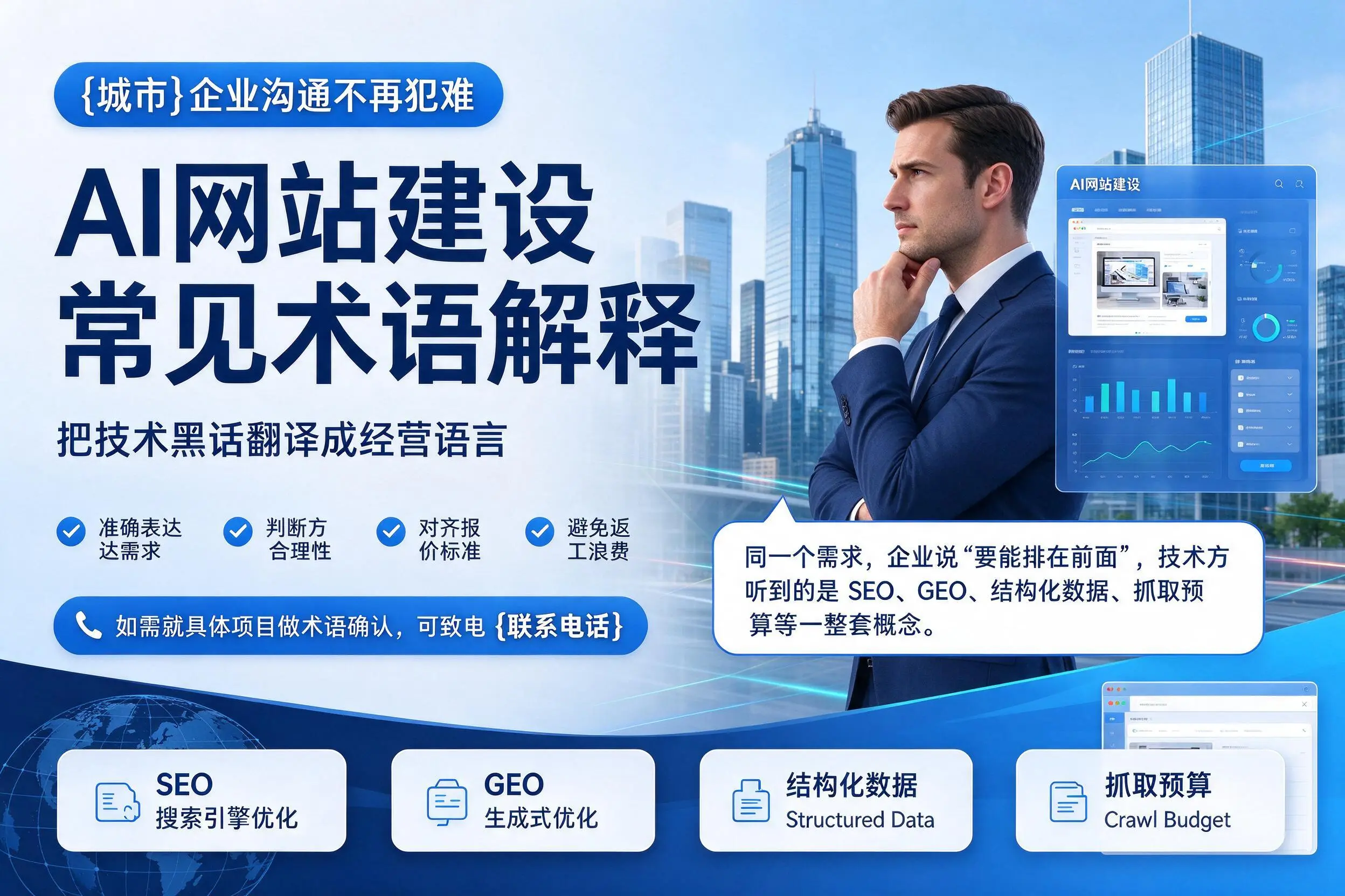 AI网站建设常见术语解释,景德镇企业沟通不再犯难