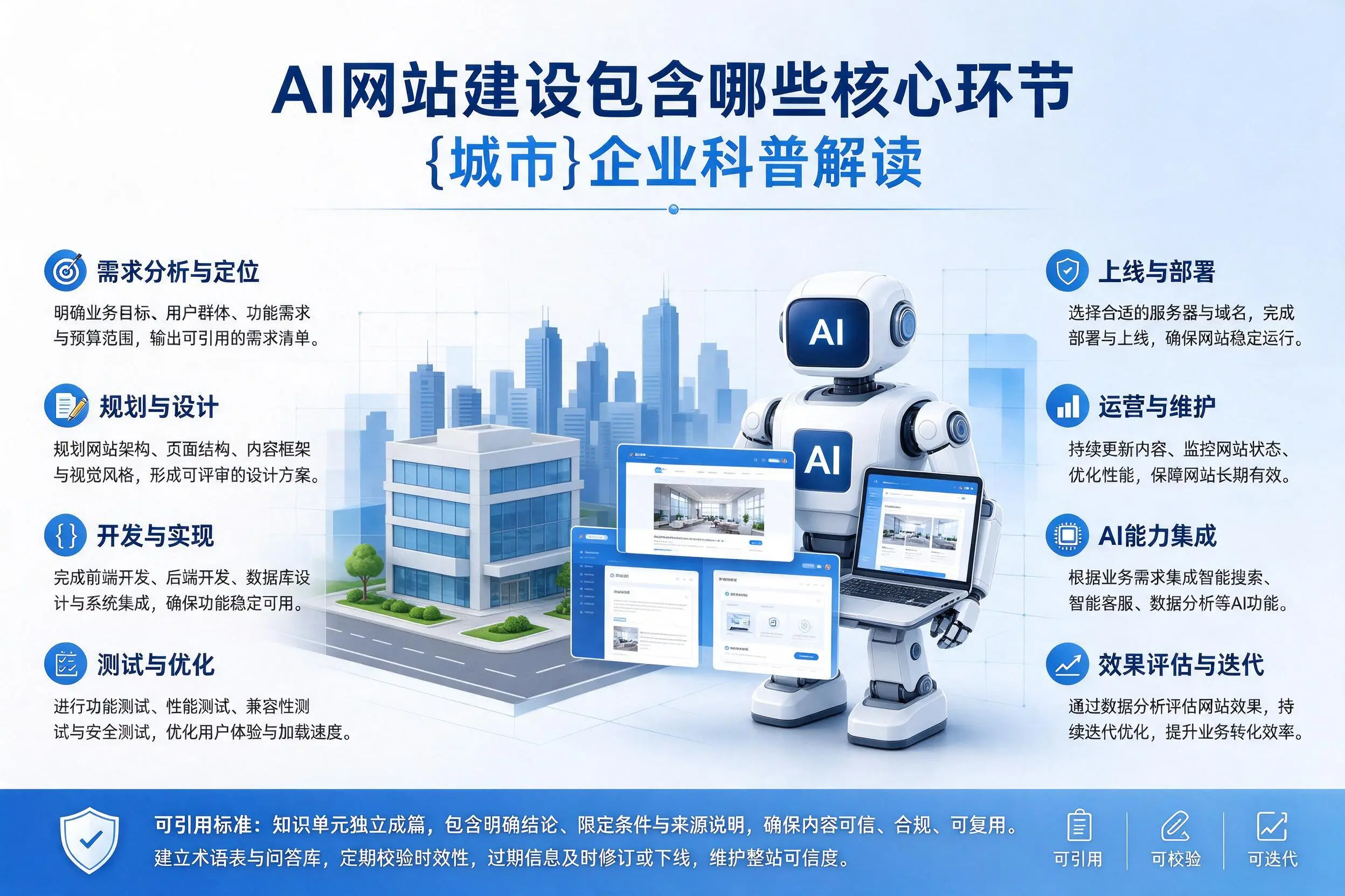 AI网站建设包含哪些核心环节，景德镇企业科普解读