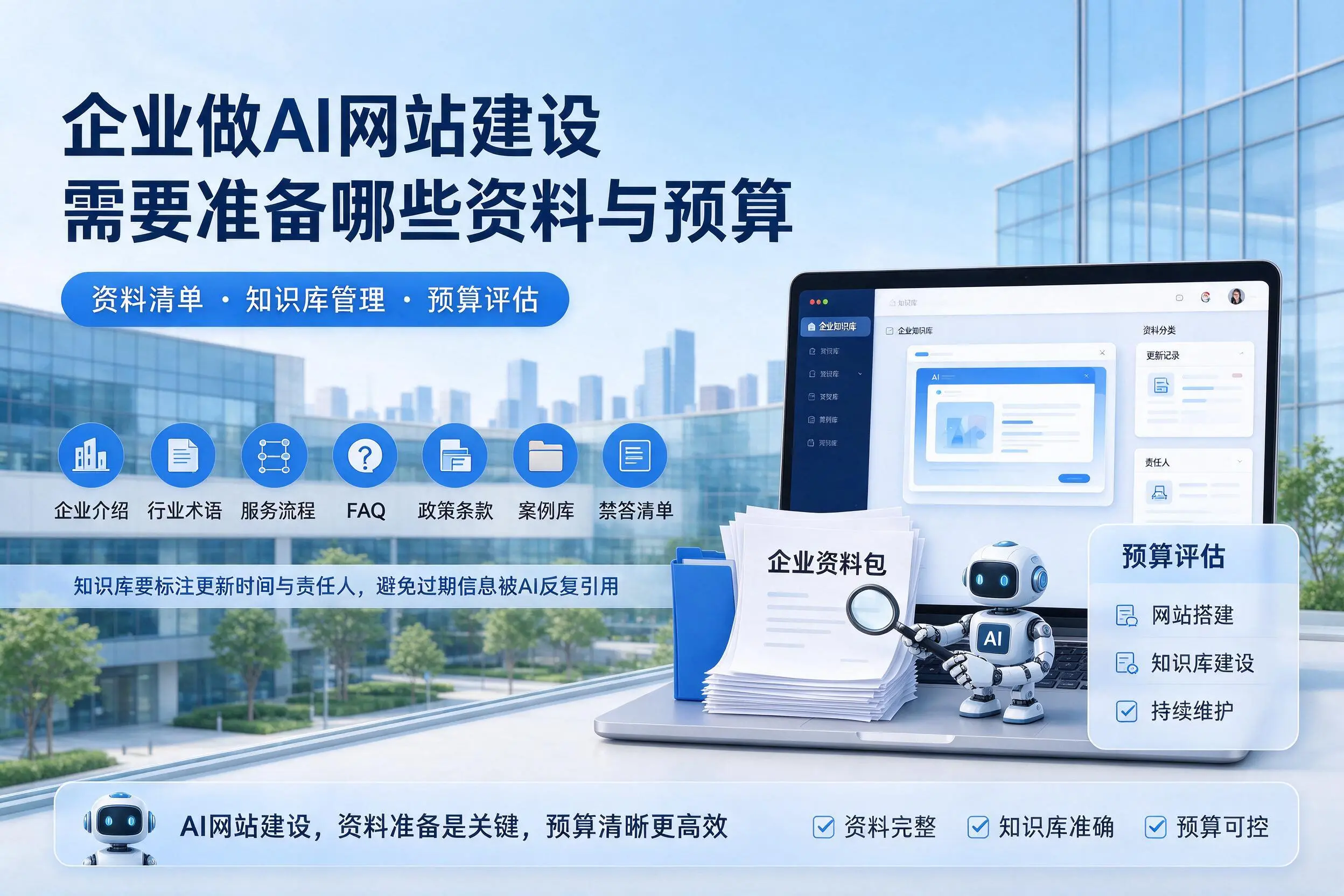 景德镇企业做AI网站建设需要准备哪些资料与预算