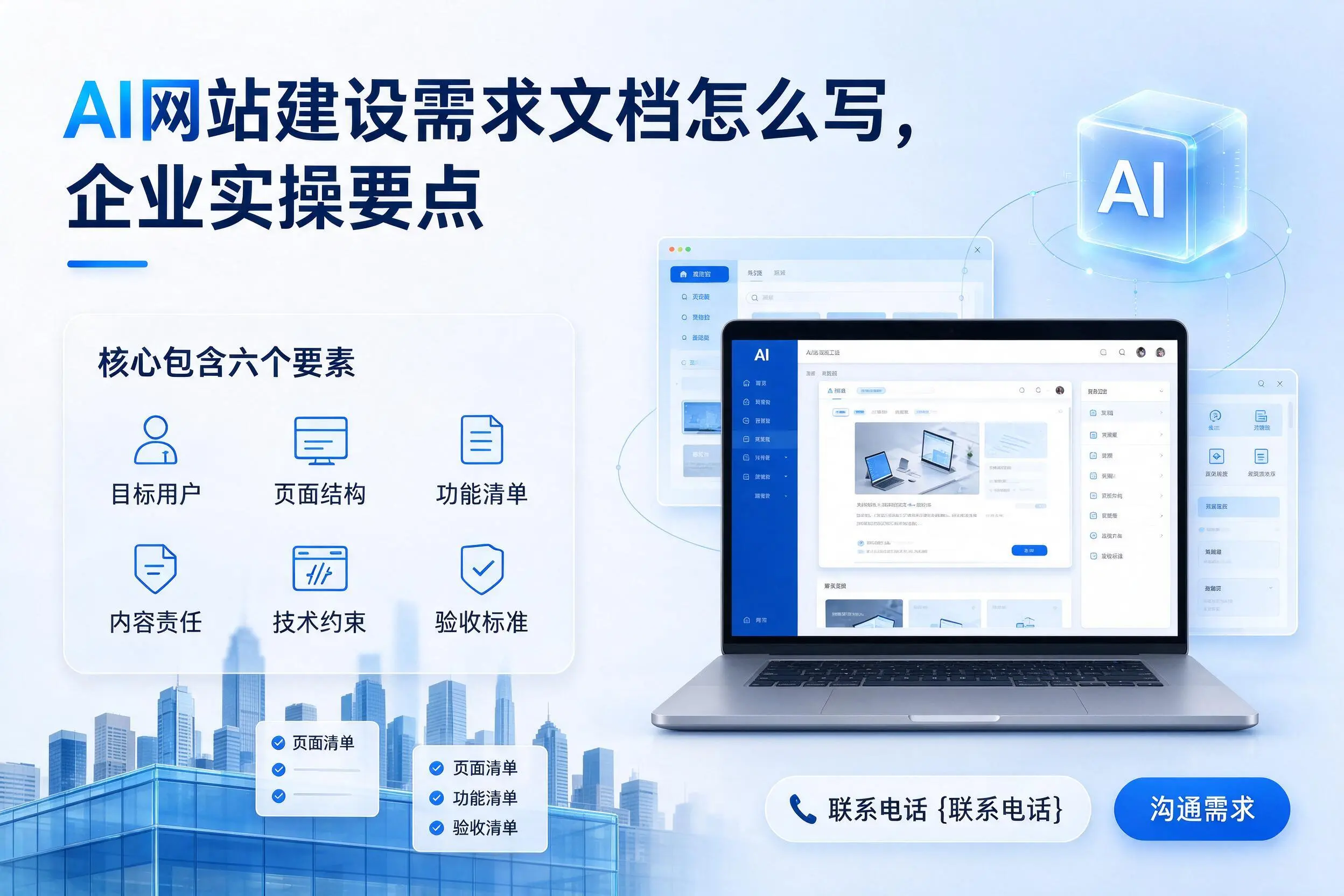 AI网站建设需求文档怎么写，景德镇企业实操要点